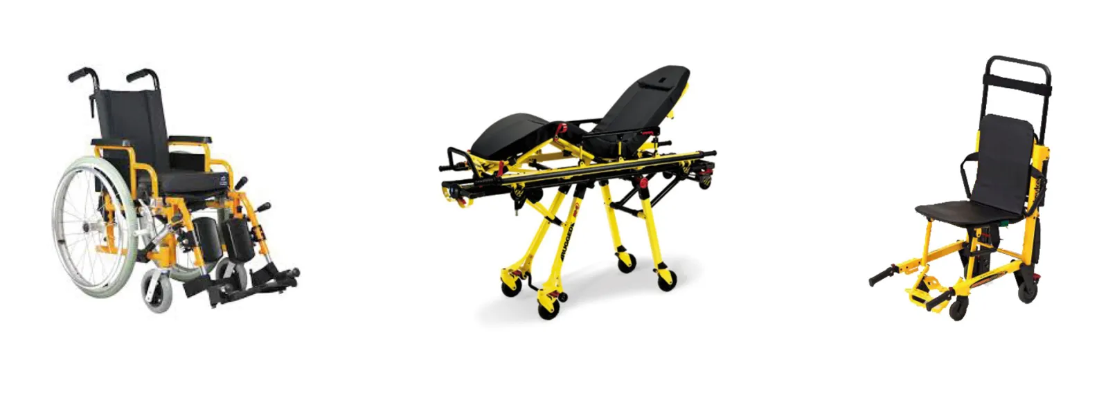 Patiententransport-Fahrzeuge: Rollstuhl, Krankenliege, Krankentransporter